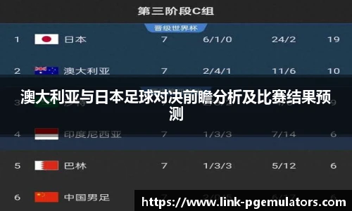 澳大利亚与日本足球对决前瞻分析及比赛结果预测